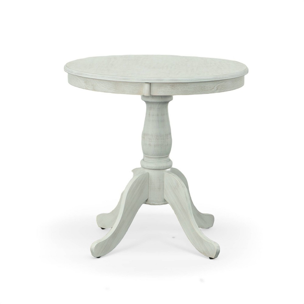 Photos - Dining Table 30" Salem Round Pedestal  White Wash - Carolina Chair & Table