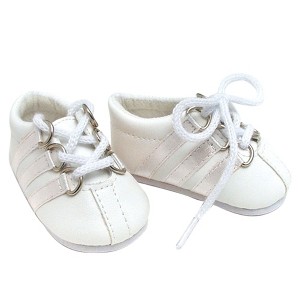 Sophia’s Leather Sneakers for 18” Dolls, White - 1 of 1