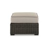 Signature Design by Ashley Coastline Bay Casual Outdoor Resin Wicker Ottoman with Cushion, Beige & Brown - 4 of 4