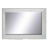 Glass Handmade Beveled Wall Mirror with Crystal Frame Silver - Olivia & May