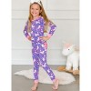 RuffleButts SoftSnooze Toddler Girls Ruffle Long Sleeve Pajama Set - 3 of 4