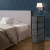 Sorbus 4 Drawers Narrow Dresser - with Steel Frame, Wood Top & Easy Pull Fabric Bins for Small Spaces, Closets, Bedroom, Bathroom & Laundry - 2 of 4