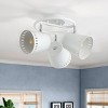 Modern 3-Light White Ceiling Spotlight, Adjustable Metal Shade Flush Mount Fixture for Living Room Bedroom Kitchen - 3 of 4