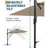 GustoWave 10x10Ft Offset Patio Umbrella with Base for Pool, Deck - 2 of 4