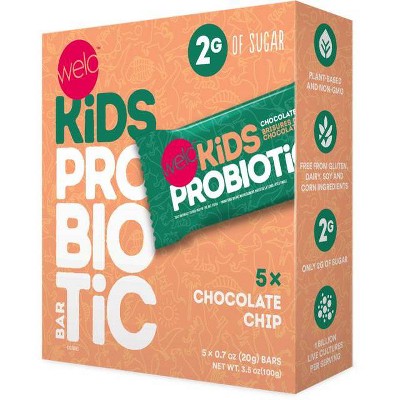  Welo Kids Probiotic Bar - Chocolate Chip - 5ct 