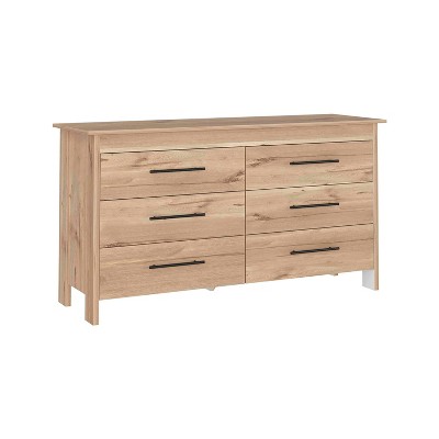 NicBex 6 Drawer Double Dresser for Bedroom,Modern Style Drawers with Black Pulls,Dressers for Kids Room,Living Room,Entry and Hallway