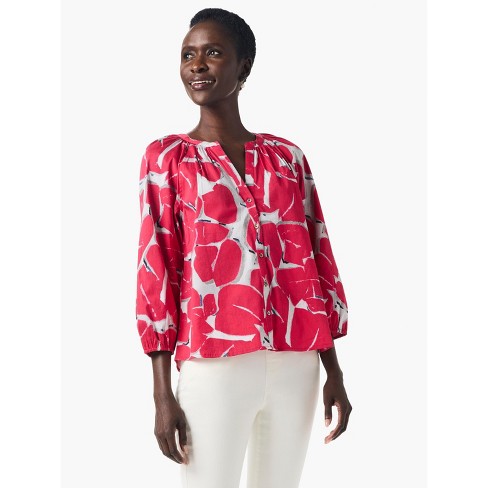 Nic + Zoe Women's Bold Petals Shirt : Target