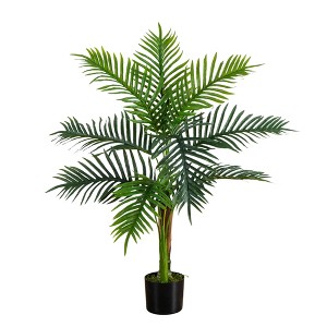 Nearly Natural 3-ft UV Resistant Artificial Double Robellini Palm Tree (Indoor/Outdoor) - 1 of 1