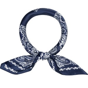 Elerevyo Women's Paisley Satin Square Scarf - 1 of 4