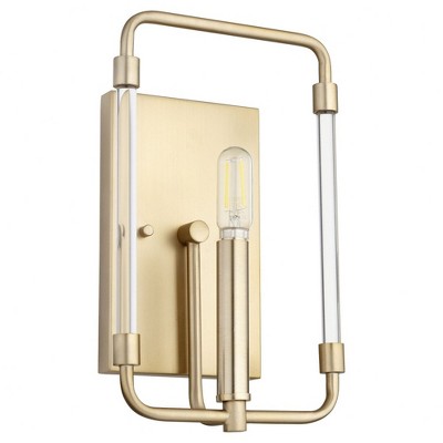 Quorum Lighting Optic 1-Light Aged Brass Wall Sconce