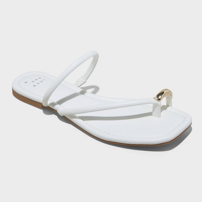 Women's Hanna Toe Ring Thong Sandals with Memory Foam Insole - A New Day™, 1 of 21