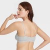 Women's Cotton Blend Scoop Ribbed Bralette - Auden™ - 2 of 4