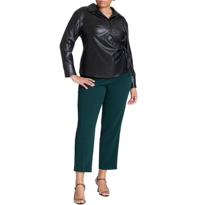 ELOQUII Women's Plus Size The 365 Semi Stretch Slim Leg Pant