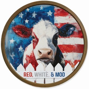 Creative Products Red White and Moo 20x20 Round Framed Print - 1 of 4