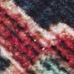 ivory, beige, green, pale blue, red, navy, teal