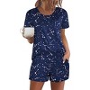 Ekouaer Women's Pajama Sets Short Sleeve Pjs 2 Piece Top and Shorts Sleepwear Comfy Soft Lounge Sets with Pockets - 2 of 4