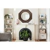 Storied Home Hexagonal Carved Wood Framed Wall Mirror - image 2 of 4