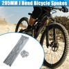 Unique Bargains J Bend Bicycle Steel Cycle Spokes with Nipples 200mm 7.87" Silver Tone 36 Pcs - 2 of 4