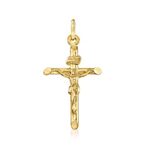 Ross-Simons Italian 14kt Yellow Gold Crucifix Pendant Size 1.25 - 1 of 4