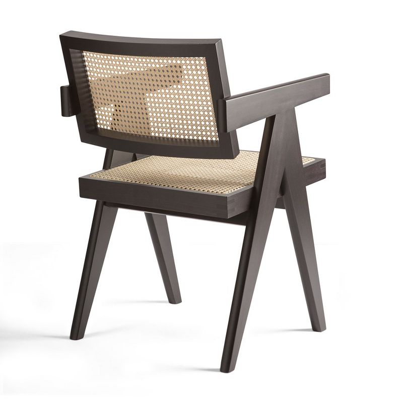 Klarel Chandigarh Cane Dining Chair With Arms, 3 of 8