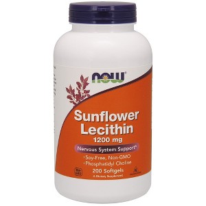 Sunflower Lecithin 1200mg by Now Foods  -  200 Softgel - 1 of 2