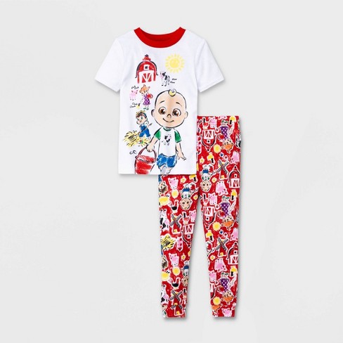 Toddler Boys' 2pc Farm Cocomelon Pajama Set - Red - image 1 of 3
