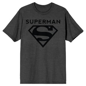 Superman Logo Men's Athletic Heather Gray T-Shirt - 1 of 3