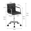 VECELO Rolling Work Chair for Home Office Desk Adjustable Height - 3 of 4