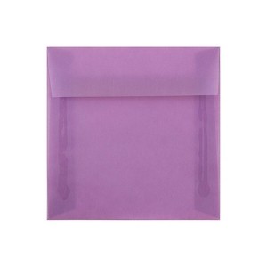 JAM Paper 6.5x6.5 Square Translucent Vellum Invitation Envelopes Lilac Purple 241332378I - 1 of 2