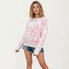Anna-Kaci Women's Abstract Floral Pattern Knit Sweater with Soft Crew Neckline and Relaxed Long Sleeve Pullover Design - 2 of 4