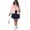 Agnes Orinda Women's Plus Size Classic Denim Long Sleeve with Pockets Fashion Jean Jackets - 3 of 4