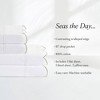 Lush Décor King 4pc Coastal Chic Scalloped Edge Cotton Sheet Set Sage - 2 of 4