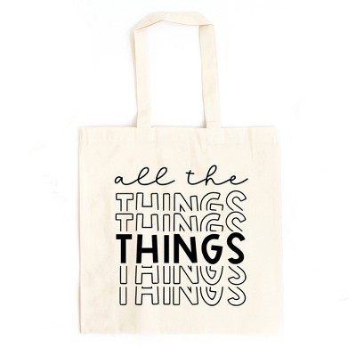 City Creek Prints All The Things Stacked Canvas Tote Bag - 15x16 - Natural