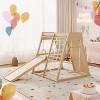 Indoor/Outdoor Wooden Jungle Gym for Kids 1-8 - Slide, Swing, Monkey Bars, Rope Ladder, Climb Net & Upright, Heavy Duty Climbing Playset - 4 of 4