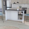 Kitchen Island with Generous Countertop and Two Open Storage Shelves - 4 of 4