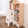 Angel Sar Kids Standing Tower, Adjustable Height Wooden Kitchen Step Stool, Montessori Learning Tower with Removable Front Bar and Side Handles - 2 of 4