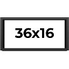PosterPalooza | Panoramic Flat Black Picture Frame - UV Acrylic, Foam Board Backing, Hanging Hardware - 2 of 4