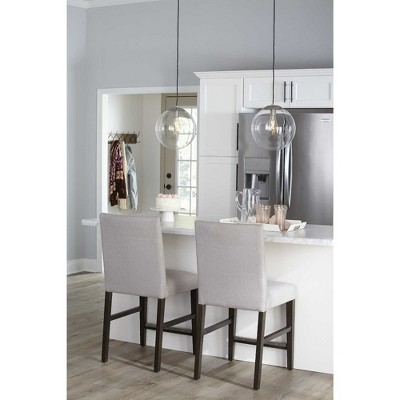 Atwell Matte Black Glass Globe Pendant Light