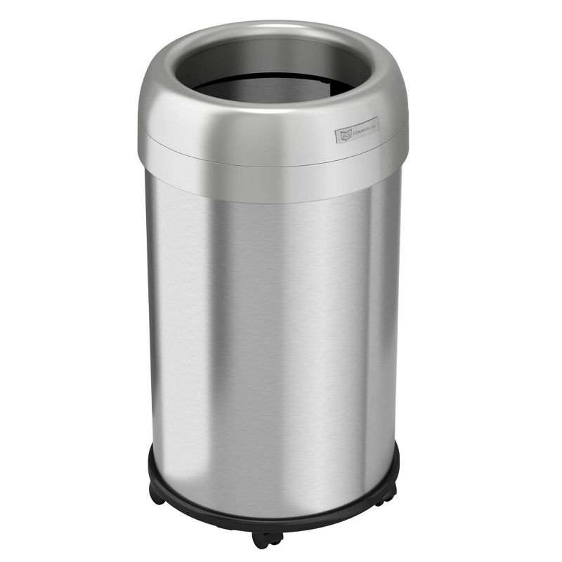 iTouchless 13gal Round Trash Can with Wheels and Dual Odor Filters, 1 of 7