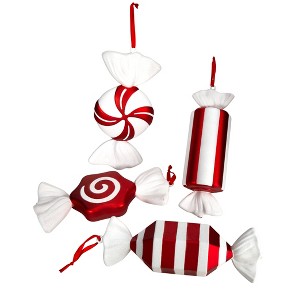 Nearly Natural 12-in Jumbo Assorted Candy Holiday Christmas Deluxe Shatterproof Ornament Set of 4 - 1 of 3