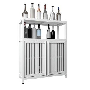 Resenkos  Large Capacity Bamboo Storage Cabinet Furniture for Bathroom Living Room Bathroom Bamboo Storage Cabinet - 1 of 4