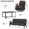 YARDSIGHT 4-Piece Outdoor Patio  Conversation Set with Sofa, Armchairs & Coffee Table, Weather-Resistant Cushions for Backyard, Deck, Poolside - 3 of 4