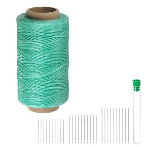 Unique Bargains Wear-Resistant Polyester Embroidery Waxed Thread with Needles - 1 of 4
