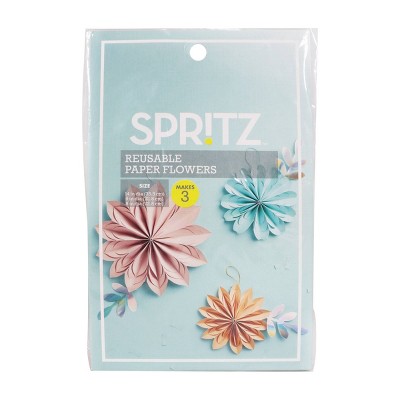 3ct Paper Fan Flowers Party Decor - Spritz™