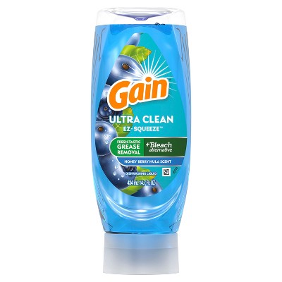 Gain EZ-Squeeze Dishwashing Liquid Dish Soap, Honeyberry Hula Scent, 14.7 fl oz