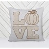 Tramull Halloween Embroidered Pillow, Black Cat & Pumpkin Stack Design, Spooky Decor Accent Cushion - 4 of 4