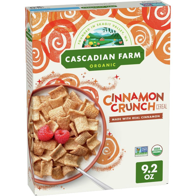 Cascadian Farm Organic Cinnamon Crunch Breakfast Cereal - 9.2oz, 1 of 14