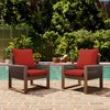 YARDSIGHT  Elegant Outdoor Wooden Chair with Cozy Soft Cushions for Garden Relaxation - 2 of 4