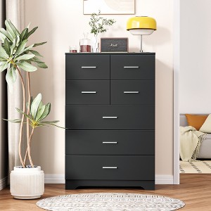 TinyHomie Wooden 7-Drawer Storage Cabinet with Built-In Outlet Durable Organizer for Bedroom, Living Room, and Office - 1 of 4