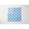 Bacati - Ikat Zebra Blue Grey 4 pc Crib Set with 2 Muslin Swaddle Blankets - 4 of 4